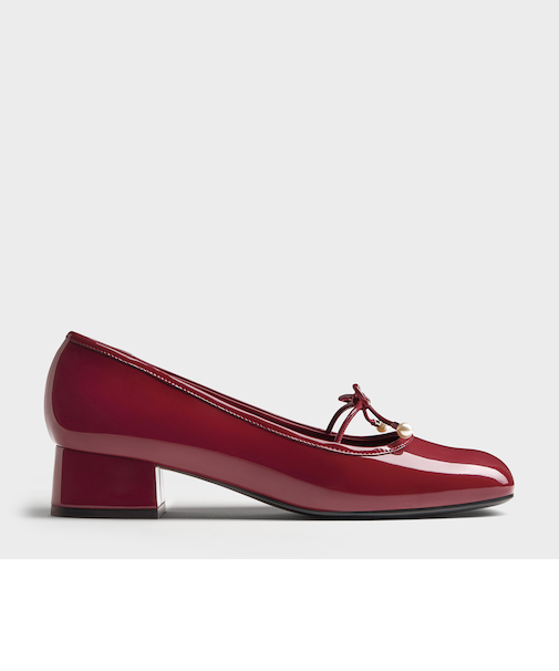 Barbara デルフィナ パールエンベリシュッドボウバレエパンプス