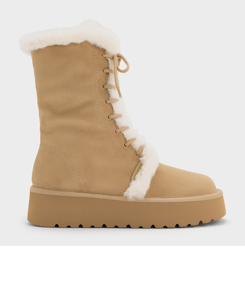 フォールドオーバー プラットフォームブーツ｜チャールズ＆キースの