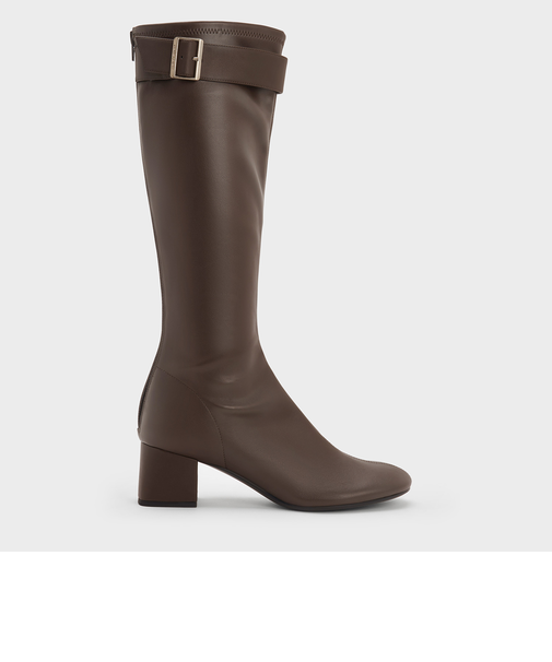 Gerry ゲリー バックルブロックヒールロングブーツ
