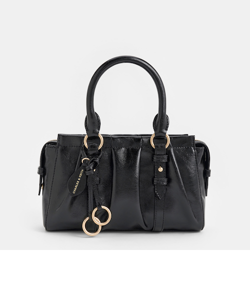 Britton ブリットン ルーシュドトップハンドルトートバッグ