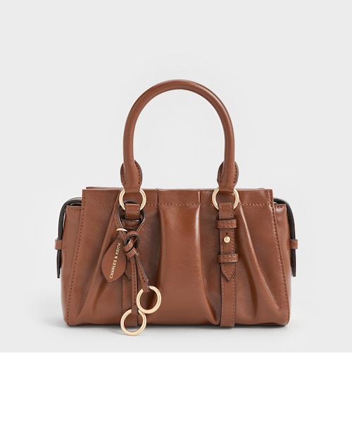 Britton ブリットン ルーシュドトップハンドルトートバッグ