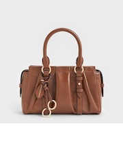 Britton ブリットン ルーシュドトップハンドルトートバッグ