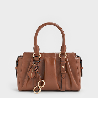 Britton ブリットン ルーシュドトップハンドルトートバッグ