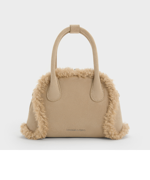 Nelly ネリ スエード&フォーシャーリングボウリングバッグ