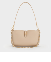 Adalyn アダリン メタリックアクセント チェーンハンドルショルダーバッグ