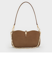 Adalyn アダリン リサイクルスエード チェーンハンドルショルダーバッグ