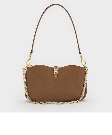 Adalyn アダリン リサイクルスエード チェーンハンドルショルダーバッグ