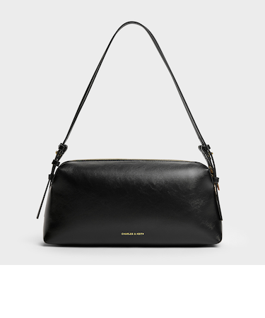 Deyna デイナ メタリックアクセント ダブルストラップショルダーバッグ