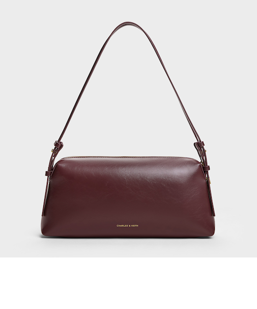 Deyna デイナ メタリックアクセント ダブルストラップショルダーバッグ