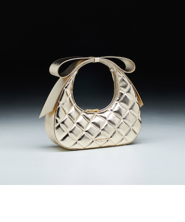 Janie ジェイニー キルトボウハンドル クレセントバッグ