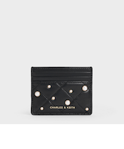 Janie ジェイニー パールエンベリッシュドキルトカードホルダー