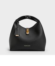 Chance チャンス メタリックアクセントバケットバッグ