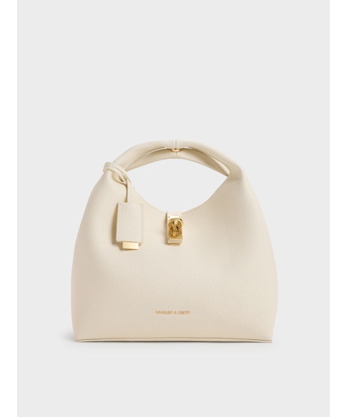 Chance チャンス メタリックアクセントバケットバッグ