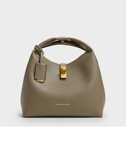 Chance チャンス メタリックアクセントバケットバッグ