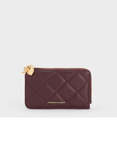 Arrietty アリエッティ キルトボウハートチャーム ジップアラウンドウォレット