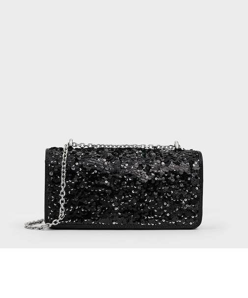 Paffuto パフート シークイン チェーンハンドルロングウォレット