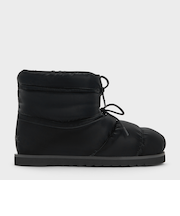 Egan イーガン ナイロンパフィーパネルド レースアップアンクルブーツ