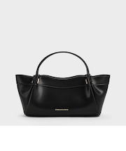 Clarice クラリス プリーツダブルハンドルトートバッグ