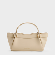 Clarice クラリス プリーツダブルハンドルトートバッグ