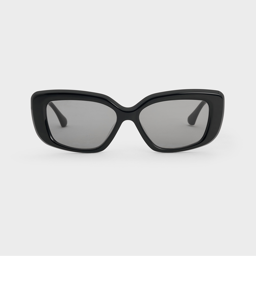 Alix アリックス アセテート メタリックアクセントバタフライサングラス