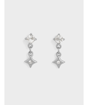 Everest エベレスト クリスタルエンベリッシュド スターダストドロップピアス