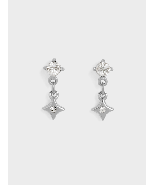 Everest エベレスト クリスタルエンベリッシュド スターダストドロップピアス