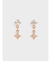 Everest エベレスト クリスタルエンベリッシュド スターダストドロップピアス