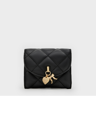 Arrietty アリエッティ キルトボウハートチャーム カバーフラップウォレット