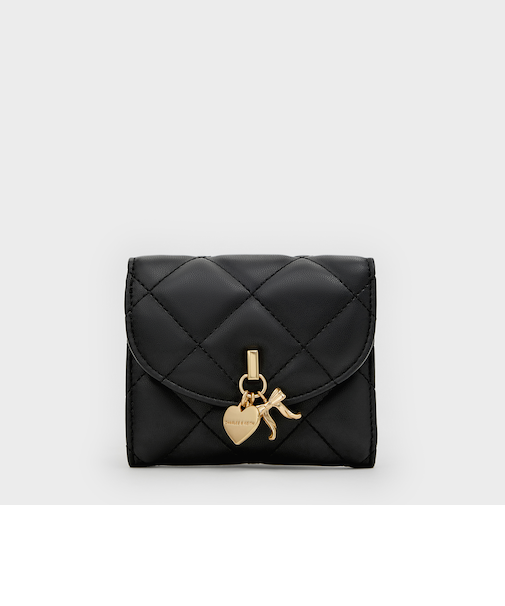 Arrietty アリエッティ キルトボウハートチャーム カバーフラップウォレット