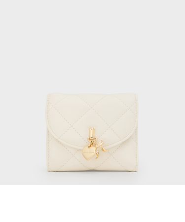 Arrietty アリエッティ キルトボウハートチャーム カバーフラップウォレット