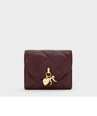 Arrietty アリエッティ キルトボウハートチャーム カバーフラップウォレット