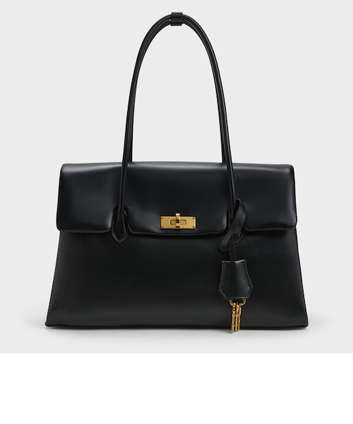 Kerry ケリー ターンロック ダブルハンドルトラペーズトートバッグ