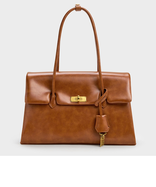 Kerry ケリー ターンロック ダブルハンドルトラペーズトートバッグ