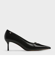 レザーバックルストラップ スティレットパンプス