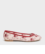 メッシュボウバレエフラット