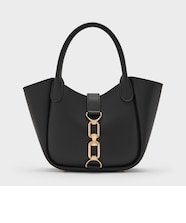 メタルリング ハンドルバケツバック/ Metal Ring Handle Bucket Bag 