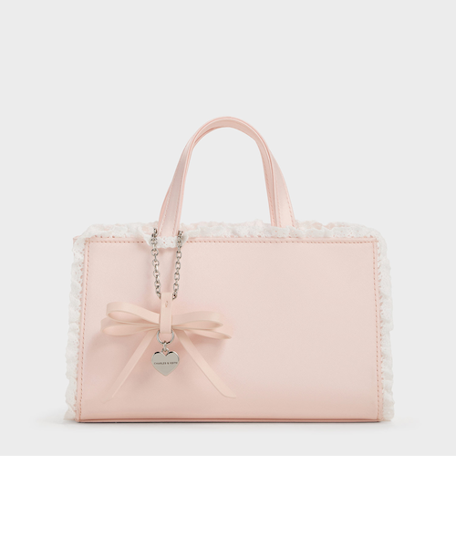 Raina レイナ レーストリム トートバッグ｜チャールズ＆キースの通販