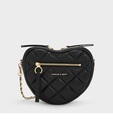 Paffuto パフート キルトハートクロスボディバッグ