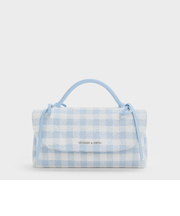 Hazel ヘーゼル ギンガムボウハンドル チェーンウォレット