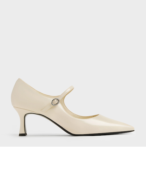 ポインテッドメリージェーンパンプス