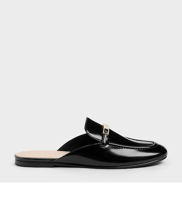 メタリックバー ローファーミュール