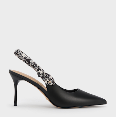 Tayari ティアリ レザースリングバックパンプス