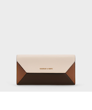 Nasrin ナスリン カラーブロックジオメトリックロングウォレット