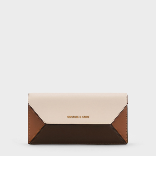 Nasrin ナスリン カラーブロックジオメトリックロングウォレット