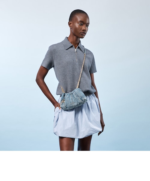 豆太郎 【新品】 シアラ ルーシュドクロスボディーバッグ ブラック S チャールズ アンド キース CHARLES & KEITH Ciara シアラ ルーシュド
