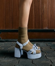 Anika アニカ ノットボウプラットフォームサンダル