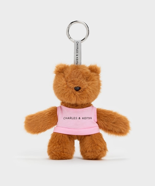 Dodieドディー ピンクシャツベアチャーム