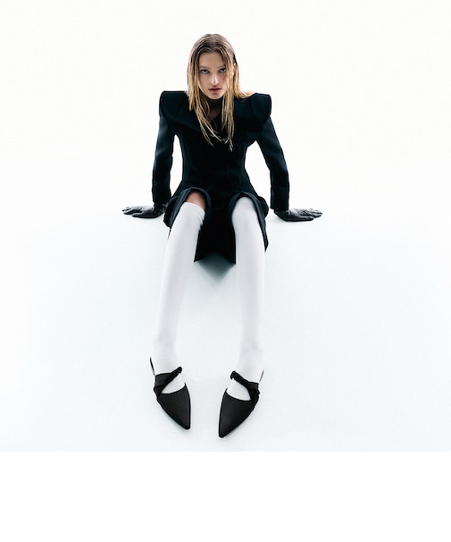 ツイステッドストラップ ポインテッドミュール