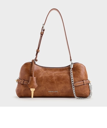 Delfina デルフィナ チェーン サイドベルト ショルダーバッグ