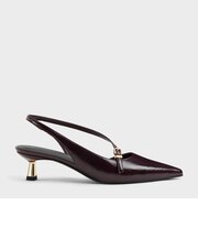 アシメトリック ドルセイ スリングバックパンプス